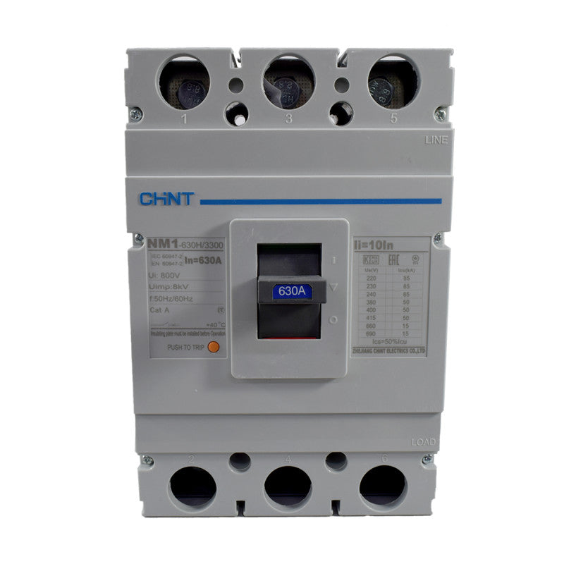 Breaker Totalizador Termomagnético l 3 Polos l 630A l 50KA / 85KA l NM1-630H l CHINT