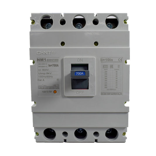 Breaker Totalizador Termomagnético l 3 Polos l 700A l 60KA / 85KA l NM1-800H l CHINT