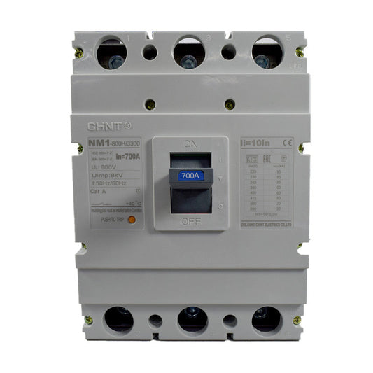 Breaker Totalizador Termomagnético l 3 Polos l 700A l 60KA / 85KA l NM1-800H l CHINT