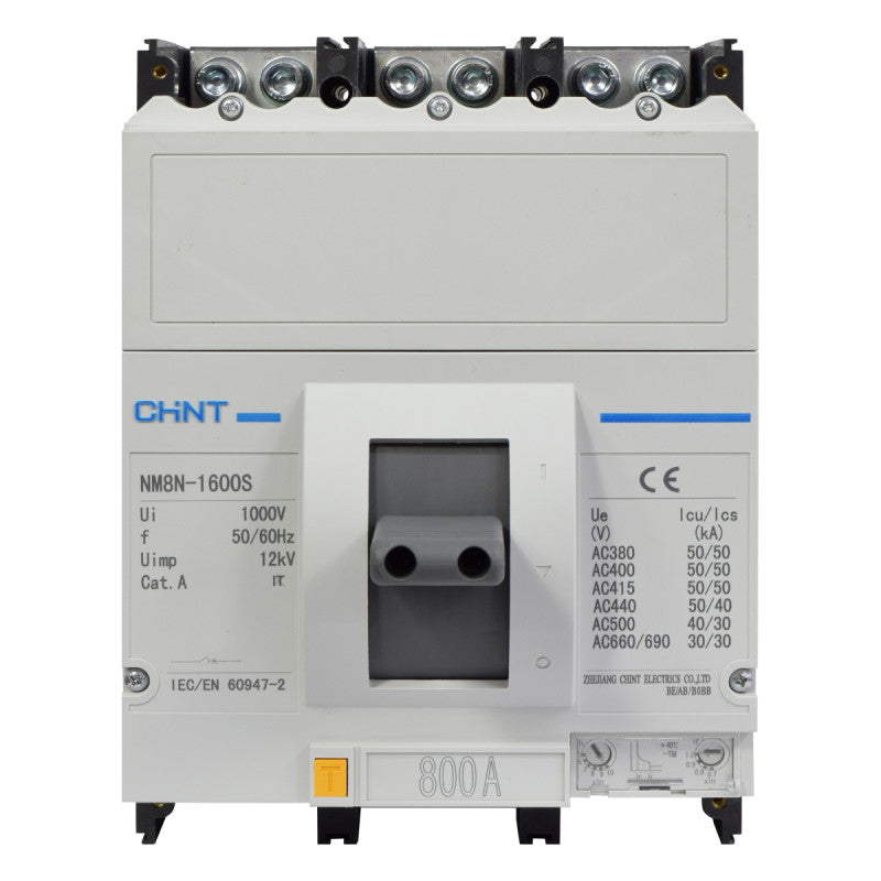 Breaker Totalizador Termomagnético Ajustable l 3 Polos l 560 - 800A l 50KA / 50KA l NM8N-1600S l CHINT