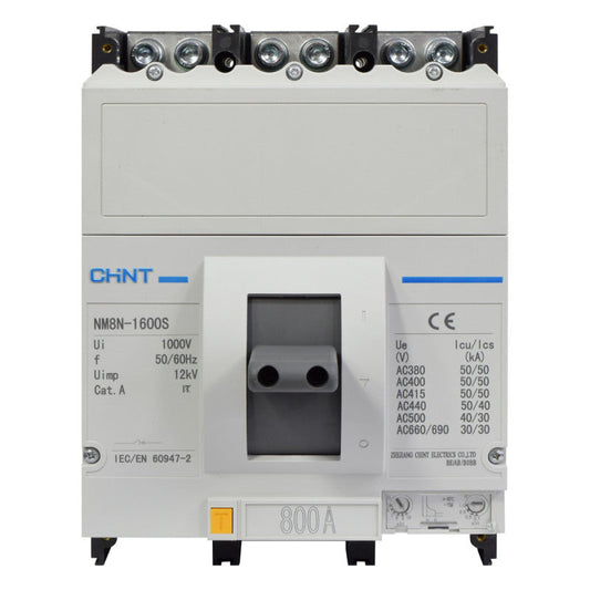 Breaker Totalizador Termomagnético Ajustable l 3 Polos l 560 - 800A l 50KA / 50KA l NM8N-1600S l CHINT