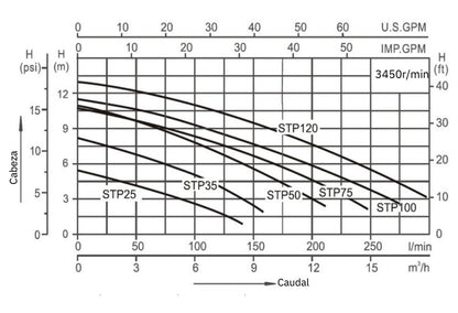 Bomba de Piscina MAAAX PUMP STP100 l 1 HP l 220V l 1-1/2" X 1-1/2" l 50 - 260 lpm l 1 - 10 m