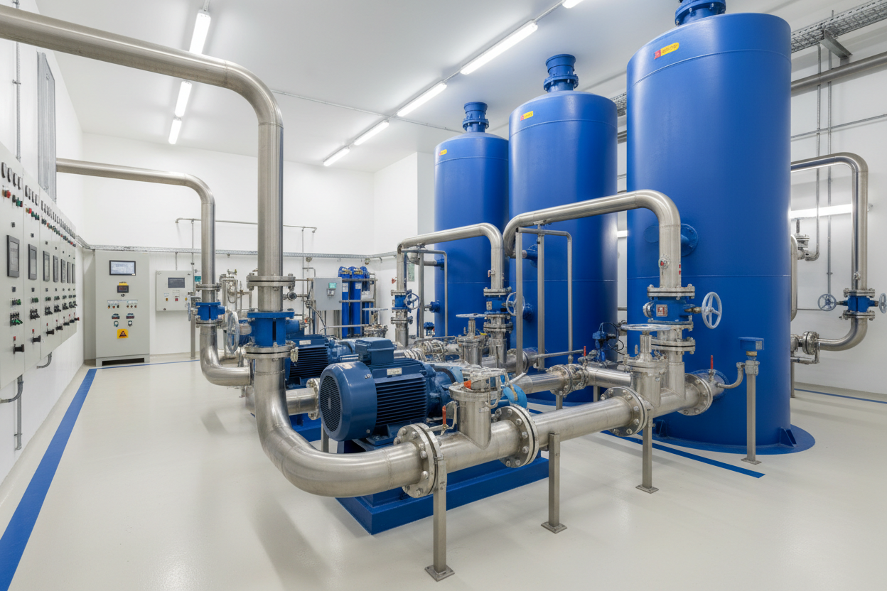 estación de bombeo planta de agua