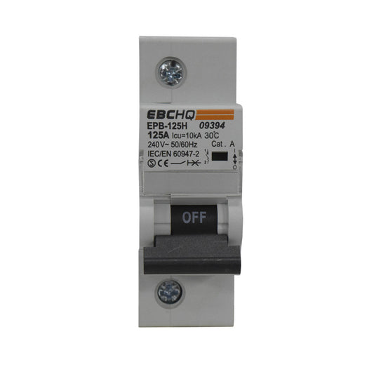 Mini Breaker Termomagnético Riel l 1 Polos l 125A l  10KA l EPB125H/1-C125 l EBCHQ
