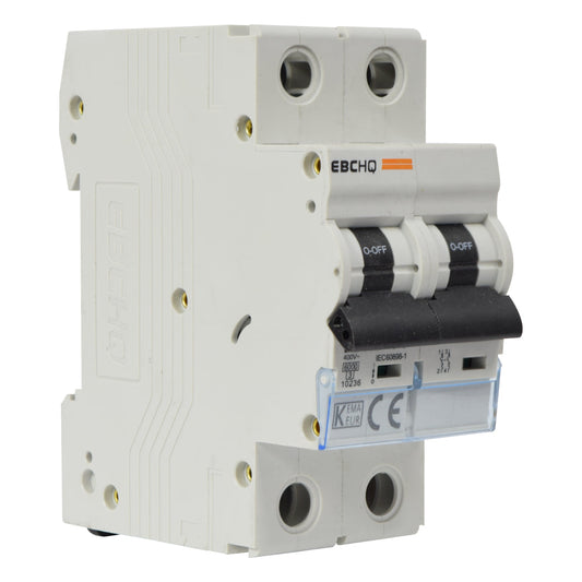 Mini Breaker Termomagnético Riel l 2 Polos l 10A l  6KA l EPB-63M/2-C10 l EBCHQ