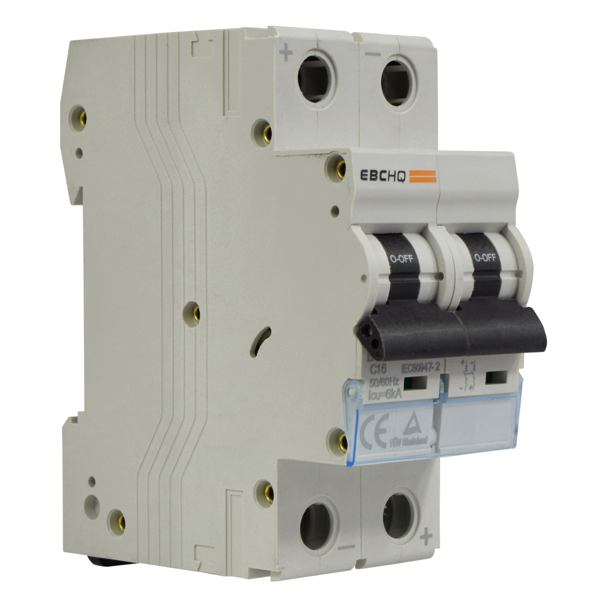 Mini Breaker Termomagnético Riel l 2 Polos l 16A l  6KA l EPB-63M/2-C16 l EBCHQ