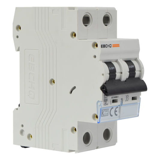 Mini Breaker Termomagnético Riel l 2 Polos l 25A l  6KA l EPB-63M/2-C25 l EBCHQ