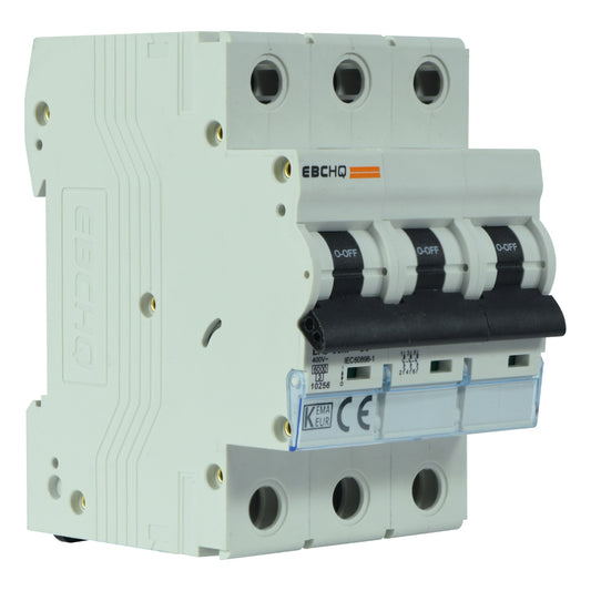 Mini Breaker Termomagnético Riel l 3 Polos l 3A l  6KA l EPB-63M/3-C3 l EBCHQ