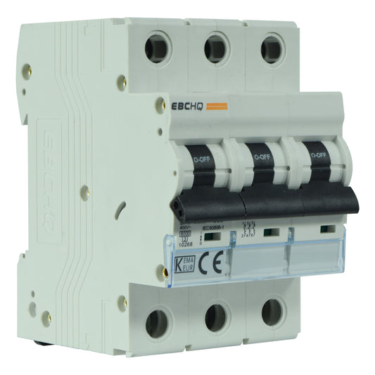 Mini Breaker Termomagnético Riel l 3 Polos l 25A l  6KA l EPB-63M/3-C25 l EBCHQ