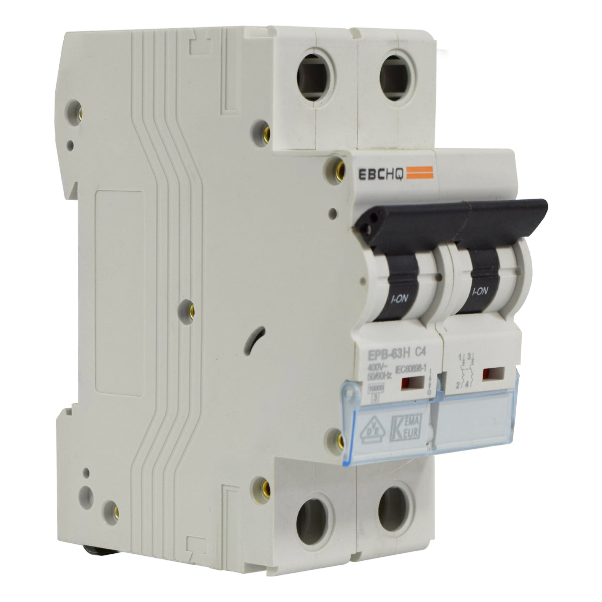 Mini Breaker Termomagnético Riel l 2 Polos l 4A l  10KA l EPB-63H/2-C4 l EBCHQ