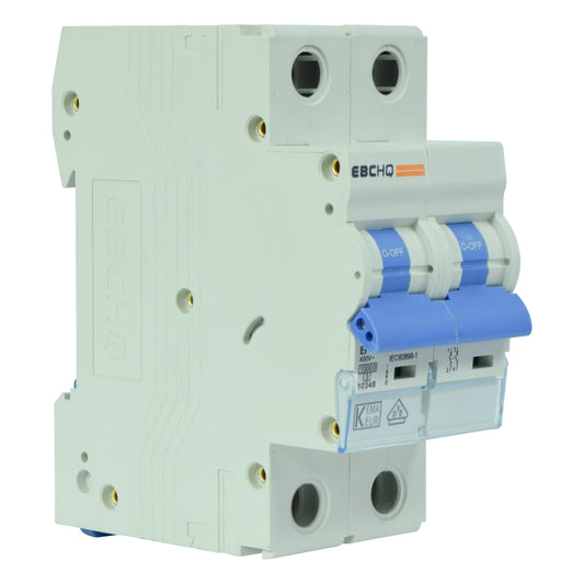 Mini Breaker Termomagnético Riel l 2 Polos l 50A l  10KA l EPB-63H/2-C50 l EBCHQ