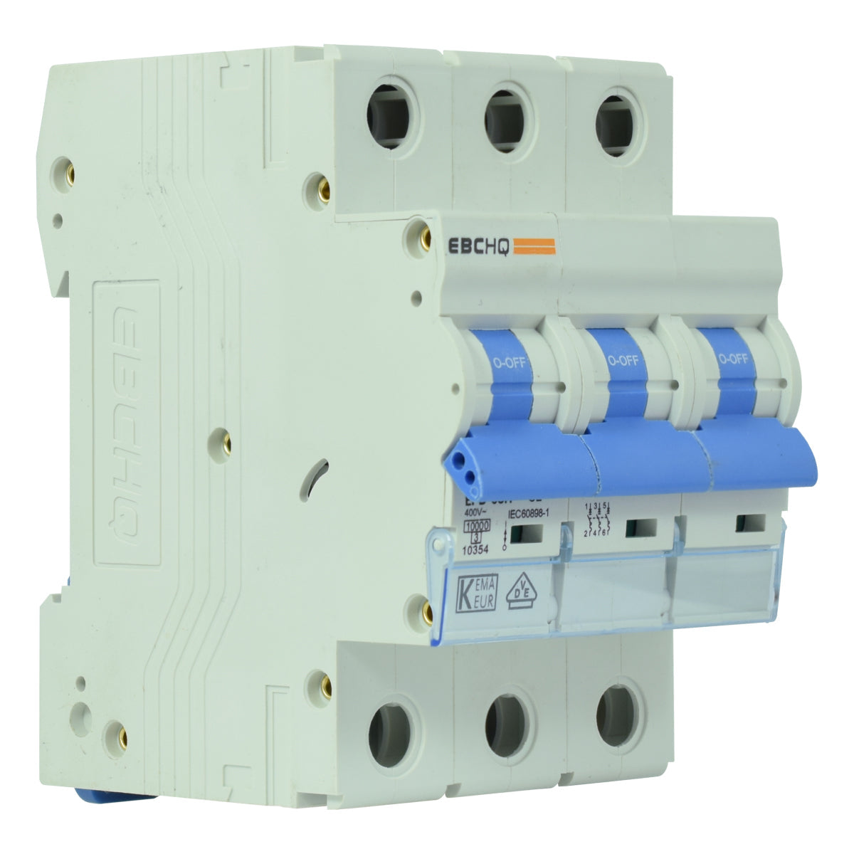 Mini Breaker Termomagnético Riel l 3 Polos l 2A l  10KA l EPB-63H/3-C2 l EBCHQ