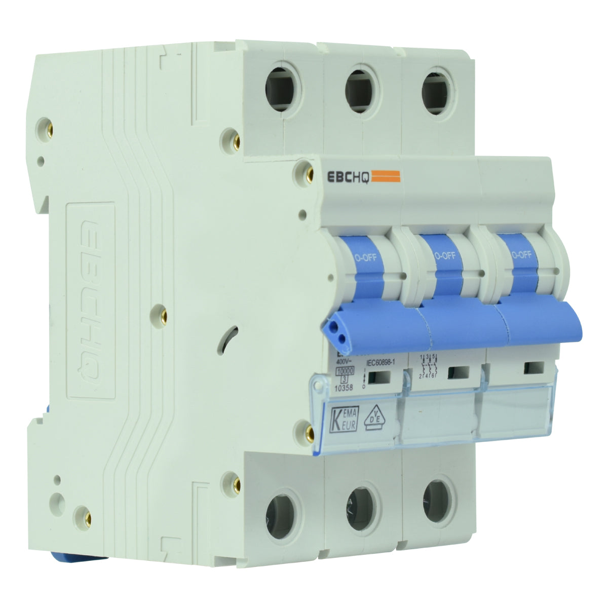 Mini Breaker Termomagnético Riel l 3 Polos l 4A l  10KA l EPB-63H/3-C4 l EBCHQ