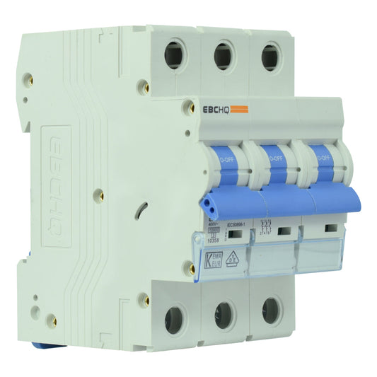 Mini Breaker Termomagnético Riel l 3 Polos l 4A l  10KA l EPB-63H/3-C4 l EBCHQ