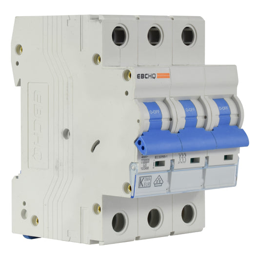 Mini Breaker Termomagnético Riel l 3 Polos l 25A l  10KA l EPB-63H/3-C25 l EBCHQ