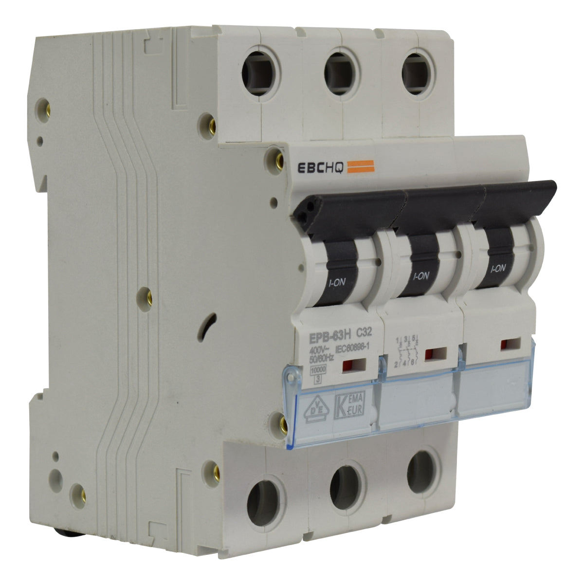 Mini Breaker Termomagnético Riel l 3 Polos l 32A l  10KA l EPB-63H/3-C32 l EBCHQ