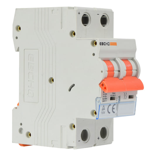 Mini Breaker Termomagnético Riel Corriente Directa l 2 Polos l 40A l  6KA l EPB-63M/2-DC40 l EBCHQ