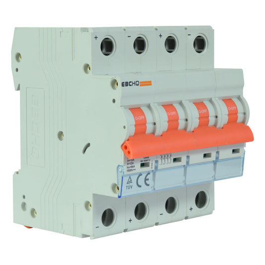 Mini Breaker Termomagnético Riel Corriente Directa l 4 Polos l 10A l  6KA l EPB-63M/4-DC10 l EBCHQ