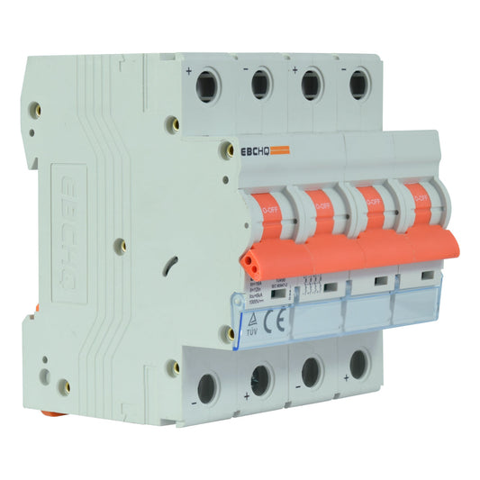 Mini Breaker Termomagnético Riel Corriente Directa l 4 Polos l 16A l  6KA l EPB-63M/4-DC16 l EBCHQ