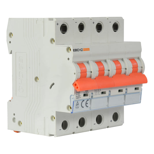 Mini Breaker Termomagnético Riel Corriente Directa l 4 Polos l 63A l  6KA l EPB-63M/4-DC63 l EBCHQ
