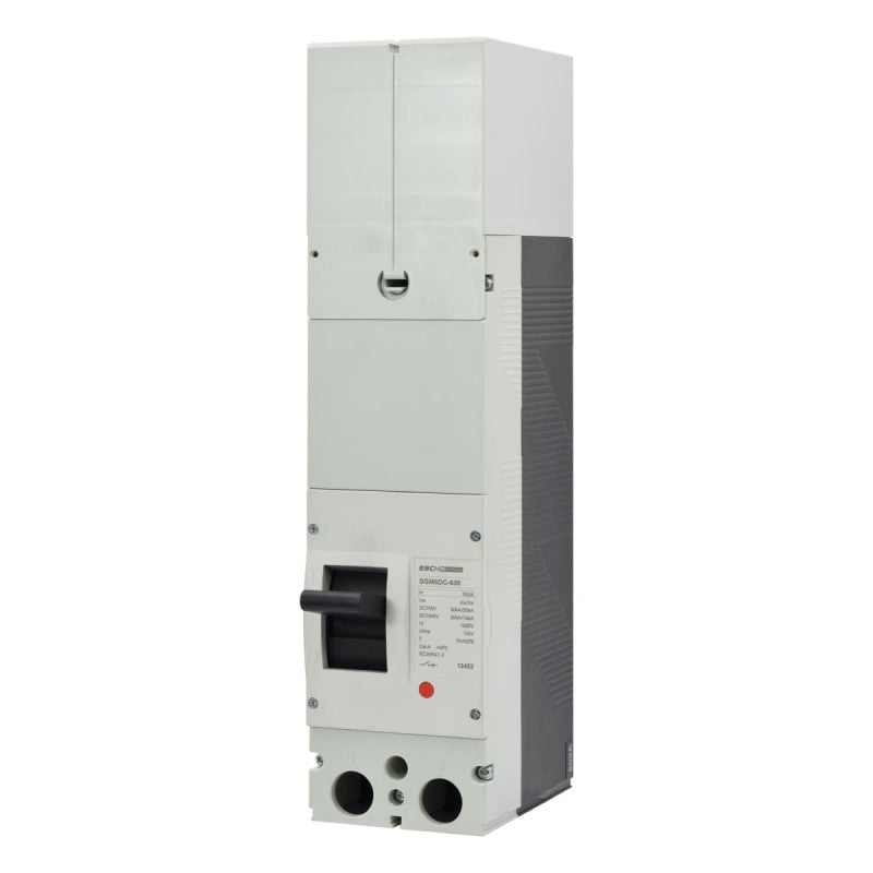 Interruptor de Caja Moldeada De Corriente Directa l Breaker Totalizador Termomagnético l 2 Polos l 500A l 20KA (1500VDC) l SGM6 DC-630 500A l EBCHQ