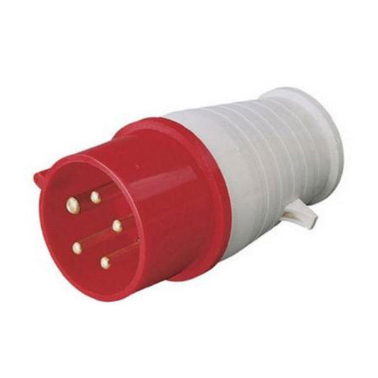 Clavija 16A 3P + T 6H IP44 415V Rojo KB EBCHQ
