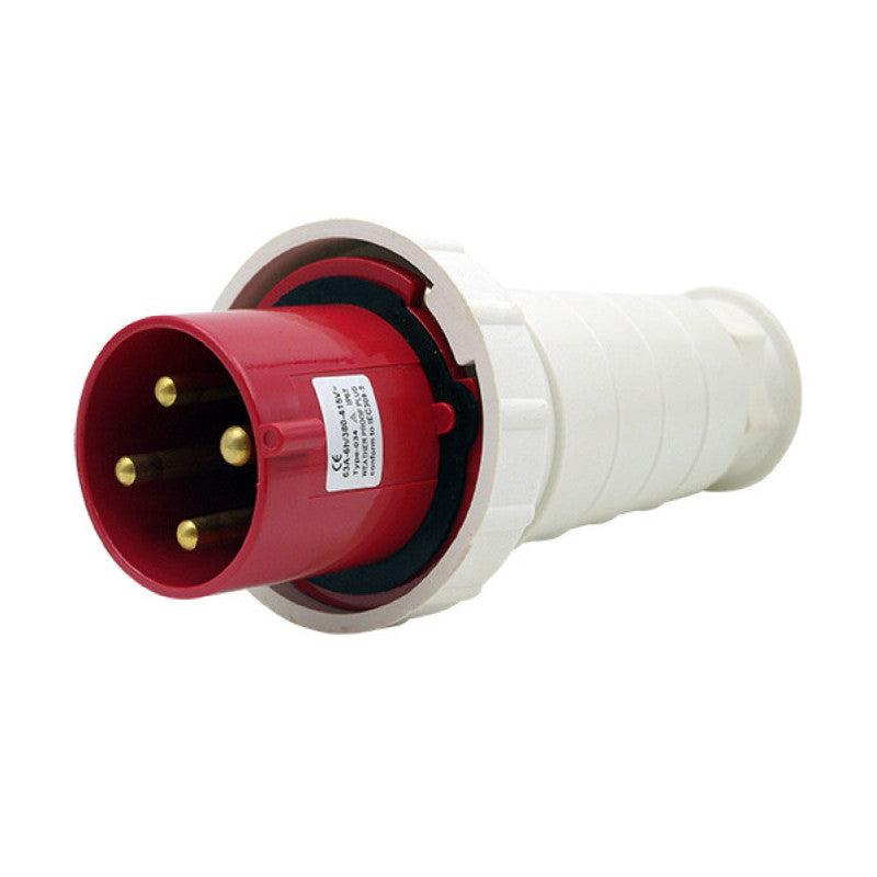 Clavija 125A 3P + T 6H IP67 415V Rojo KB EBCHQ