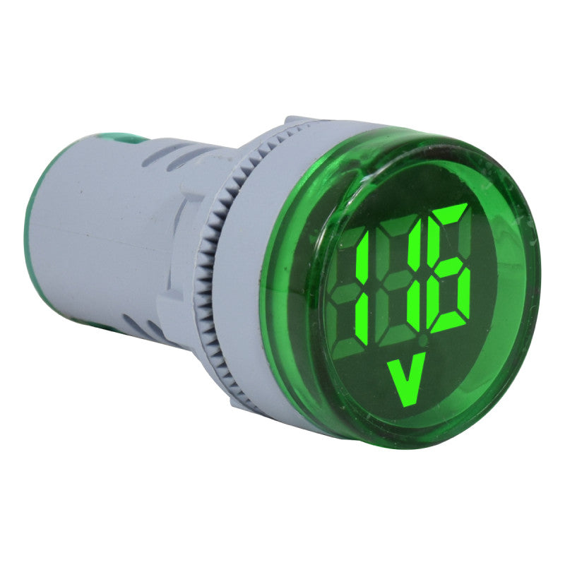 Luz Piloto Indicador Redondo l Voltaje l 22mm l 50-500VAC l Rango de 50-500VAC l Verde