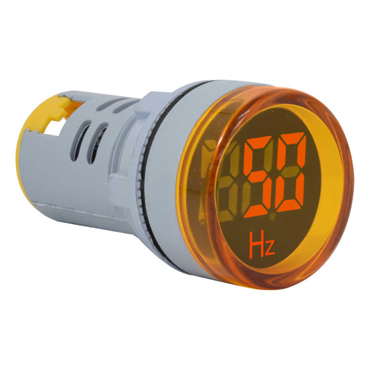 Luz Piloto Indicador Redondo l Frecuencia l 22mm l 100-240VAC l Rango de 20-75Hz l Amarillo