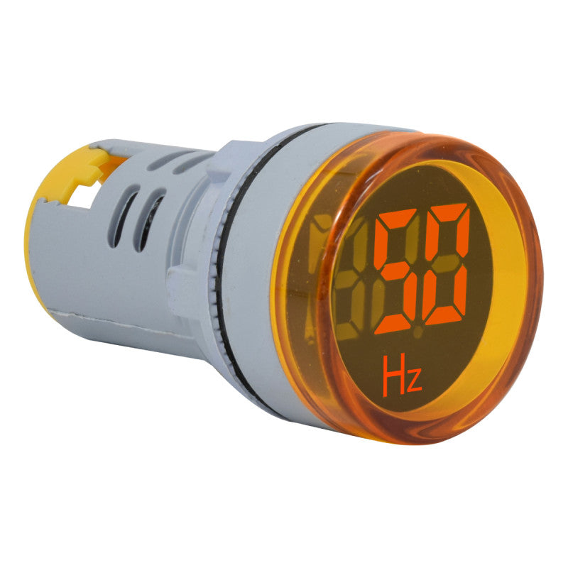 Luz Piloto Indicador Redondo l Frecuencia l 22mm l 100-240VAC l Rango de 20-75Hz l Amarillo