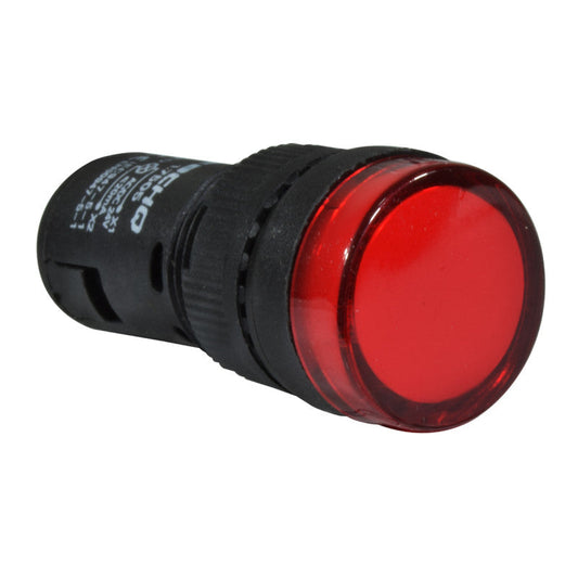 Luz Piloto / Indicador Led de Señalización Plástico l 16mm l Color Rojo l 24VAC/VDC l EBCHQ