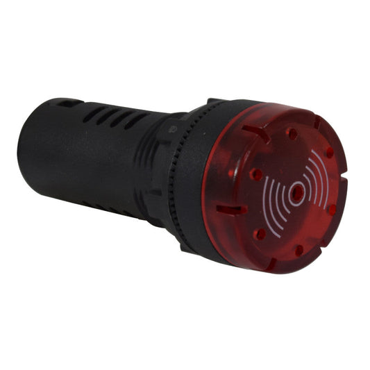 Luz Piloto / Indicador Led de Señalización Con Alarma l 22mm l Color Rojo l 24VAC/VDC l EBCHQ