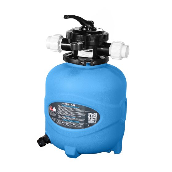 Filtro De Arena FPBP Para Piscina En Plastico Reforzado Con Valvula Superior de 14" - PANDA