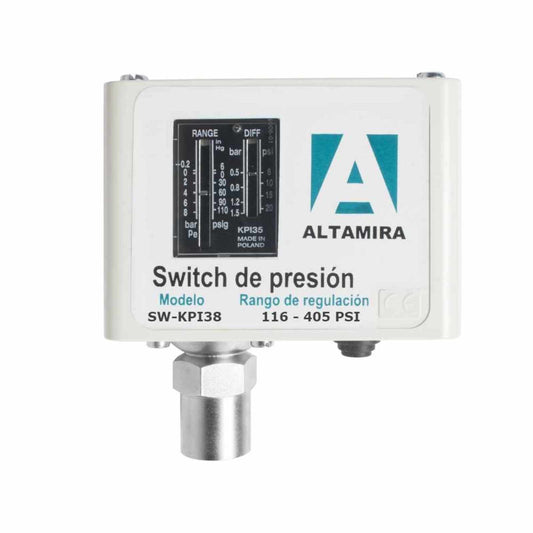 Presostato 8 - 28Bar / 116 - 405PSI l G1/4 Hembra KPI38 ALTAMIRA