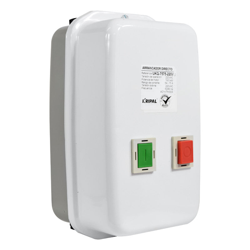 Arrancador Directo KRIPAL l 54 - 75Amp l 220VAC l Metálico l IP-44 l Mod. UKQ-75MB