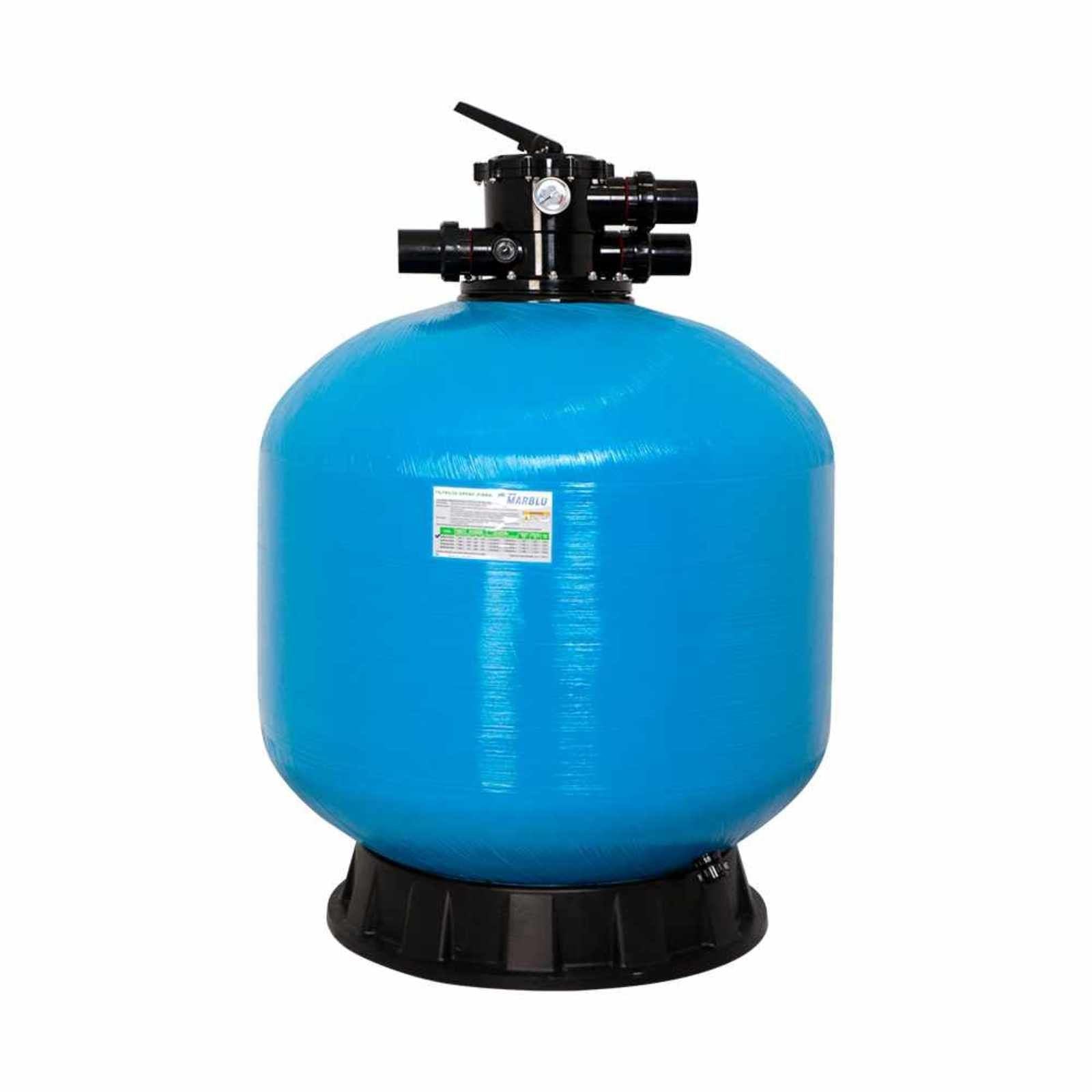 Filtro De Arena MARBLU Para Piscina En Fibra de Vidrio Con Valvula Superior de 36" - PANDA