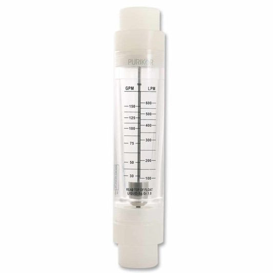 Flujómetro - Medidor de Flujo l Para Tuberia de 2" l 25 - 150 GPM l 100 - 600 LPM l PURIKOR