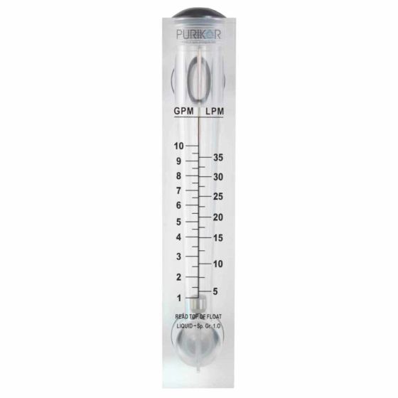 Flujómetro - Medidor de Flujo l Para Tuberia de 1" l 1 -10 GPM l 5 - 35 LPM l PURIKOR