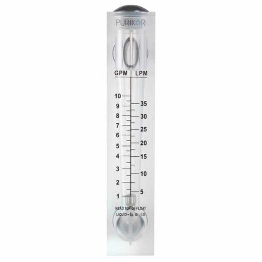 Flujómetro - Medidor de Flujo l Para Tuberia de 1" l 1 -10 GPM l 5 - 35 LPM l PURIKOR