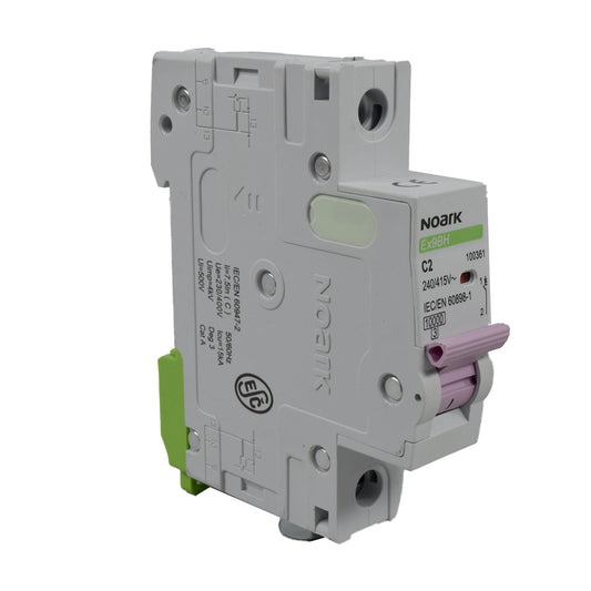 Mini Breaker Termomagnético Riel l 1 Polos l 2A l  10KA l Ex9BH 1P C2 l NOARK