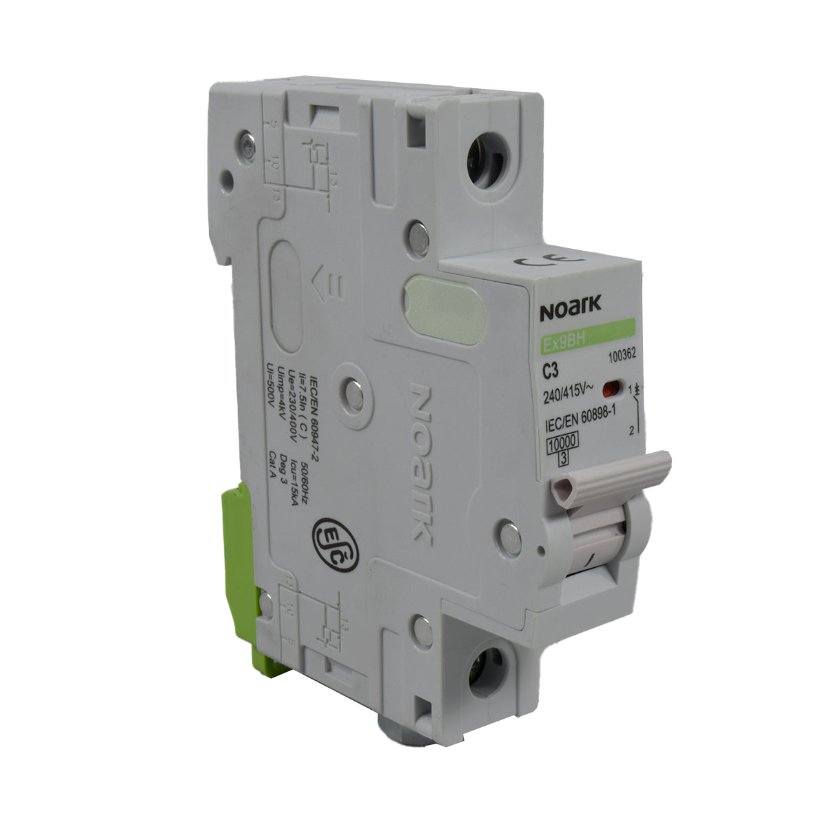 Mini Breaker Termomagnético Riel l 1 Polos l 3A l  10KA l Ex9BH 1P C3 l NOARK