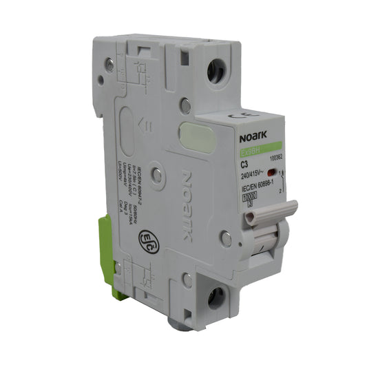 Mini Breaker Termomagnético Riel l 1 Polos l 3A l  10KA l Ex9BH 1P C3 l NOARK