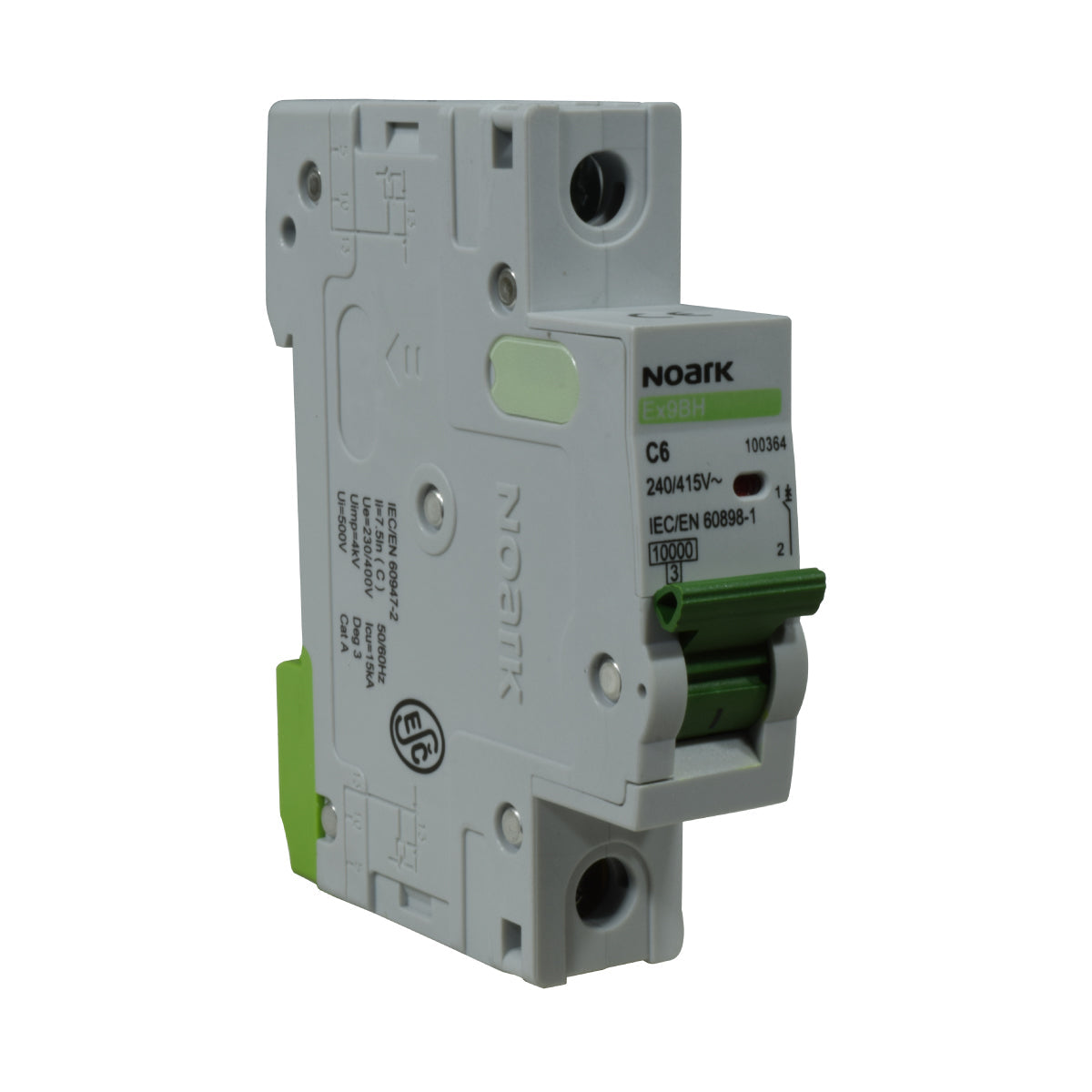 Mini Breaker Termomagnético Riel l 1 Polos l 6A l  10KA l Ex9BH 1P C6 l NOARK