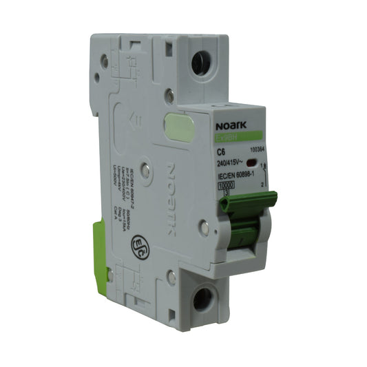Mini Breaker Termomagnético Riel l 1 Polos l 6A l  10KA l Ex9BH 1P C6 l NOARK