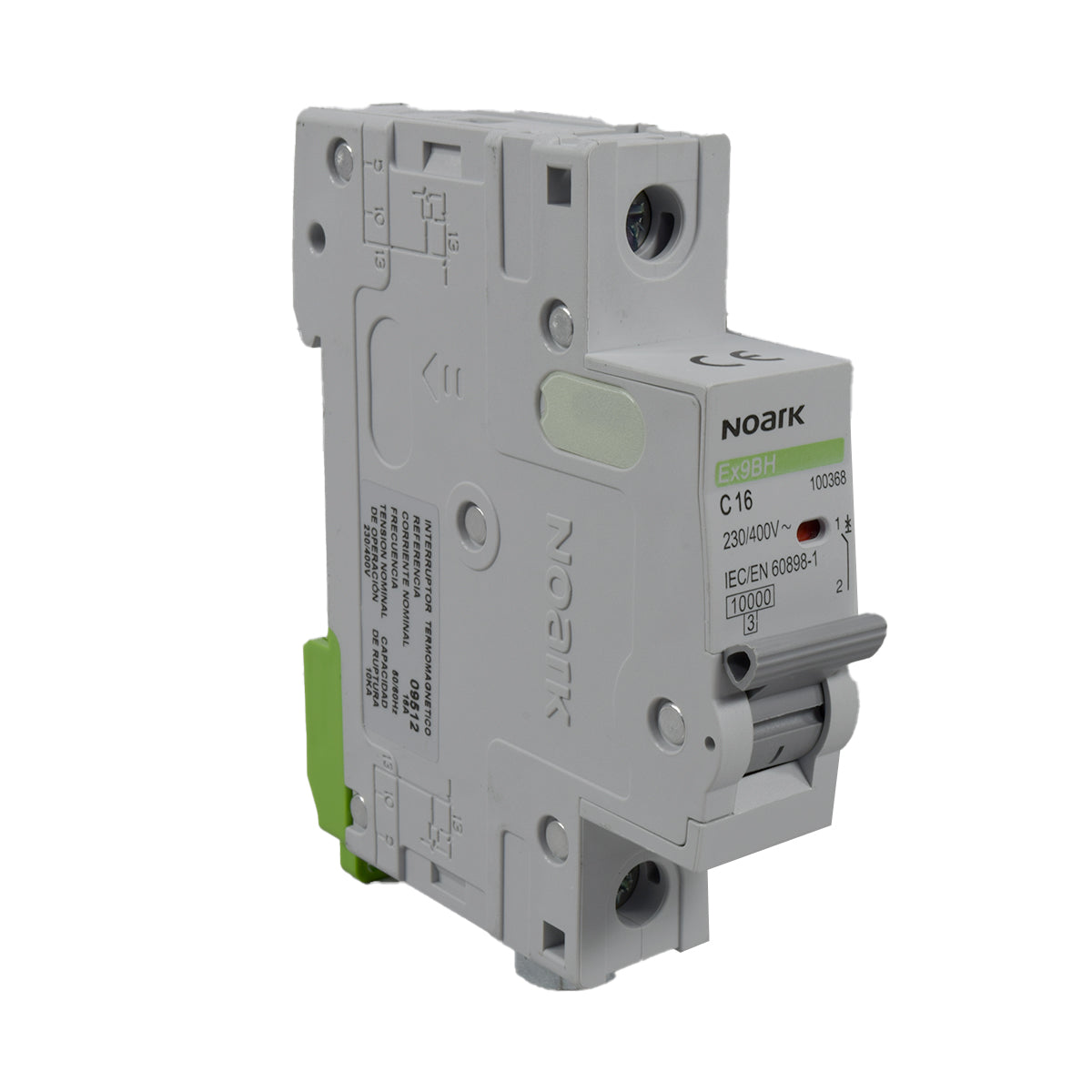Mini Breaker Termomagnético Riel l 1 Polos l 16A l  10KA l Ex9BH 1P C16 l NOARK