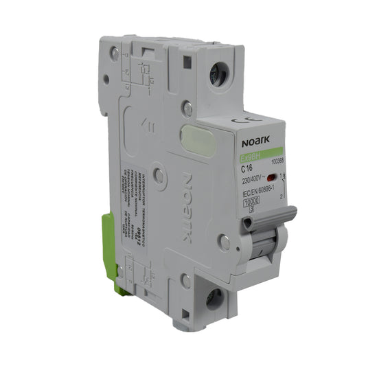 Mini Breaker Termomagnético Riel l 1 Polos l 16A l  10KA l Ex9BH 1P C16 l NOARK