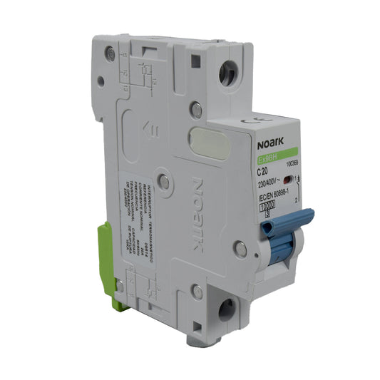 Mini Breaker Termomagnético Riel l 1 Polos l 20A l  10KA l Ex9BH 1P C20 l NOARK