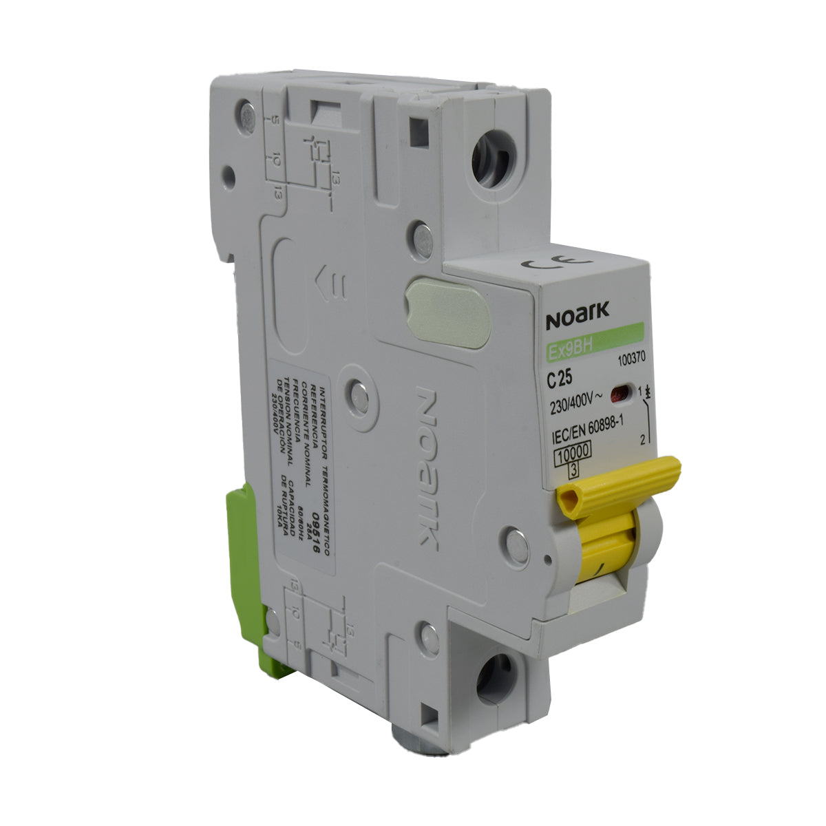 Mini Breaker Termomagnético Riel l 1 Polos l 25A l  10KA l Ex9BH 1P C25 l NOARK