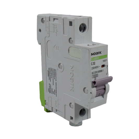 Mini Breaker Termomagnético Riel l 1 Polos l 32A l  10KA l Ex9BH 1P C32 l NOARK
