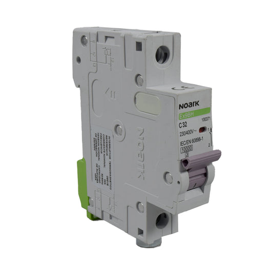 Mini Breaker Termomagnético Riel l 1 Polos l 32A l  10KA l Ex9BH 1P C32 l NOARK